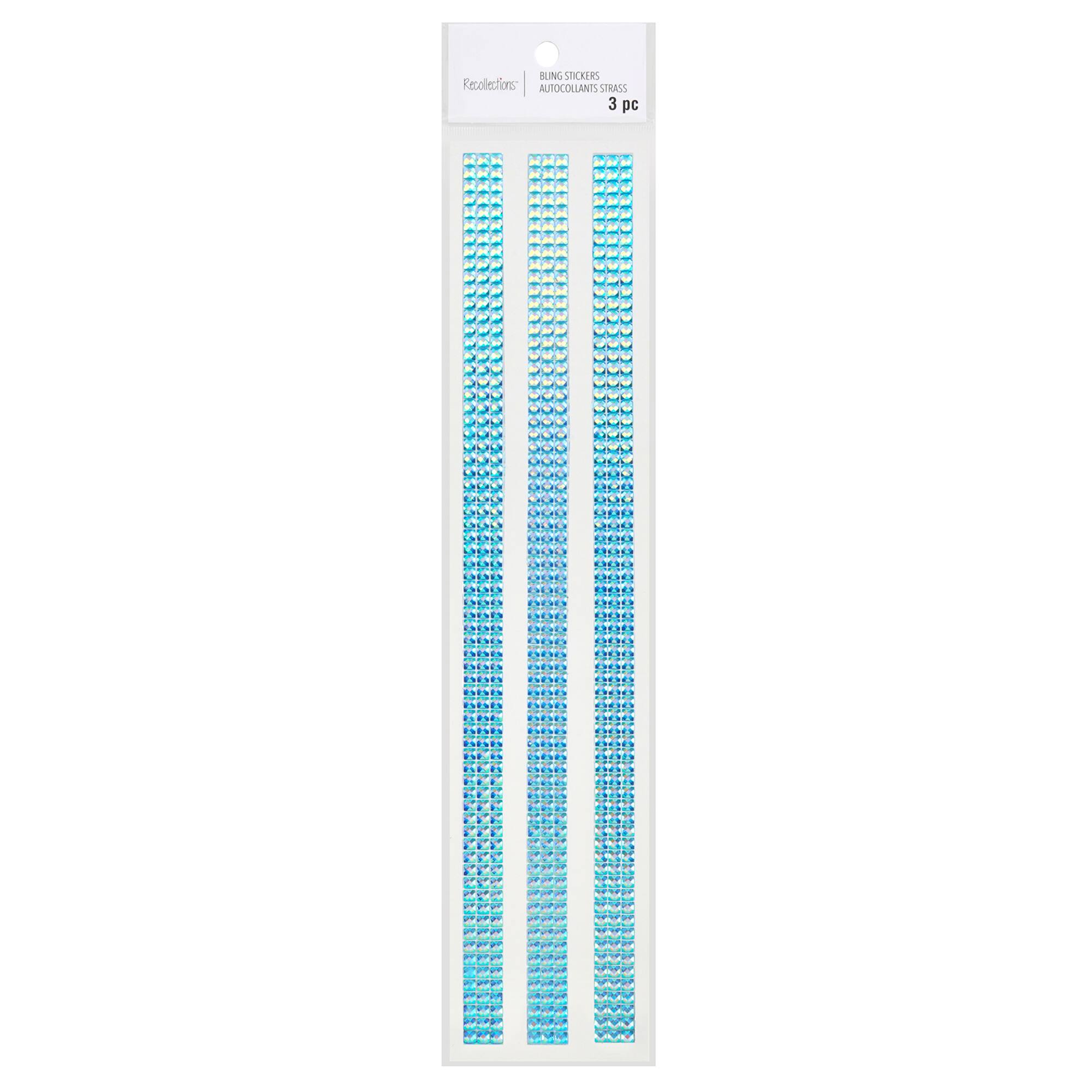 12 Packs: 3 ct. (36 total) Iridescent Mermaid Bling Strip Stickers by Recollections™
